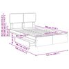 vidaXL Cama com Armazenamento Carvalho Defumado 120 x 190 cm