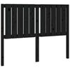 vidaXL Cabeceira de cama 125,5x4x100 cm pinho maci&ccedil;o preto