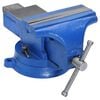 vidaXL Torno para bancada 100 mm ferro fundido azul