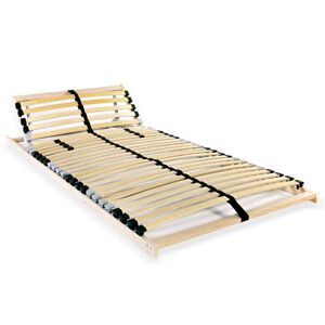 vidaXL Estrado de ripas com 28 ripas 7 zonas 90x200 cm