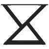 vidaXL Pés para mesa de centro 2 peças preto 50x(42-43,3) cm aço