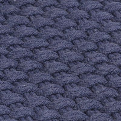 vidaXL Tapete retangular natural 120x180 cm algodão azul marinho