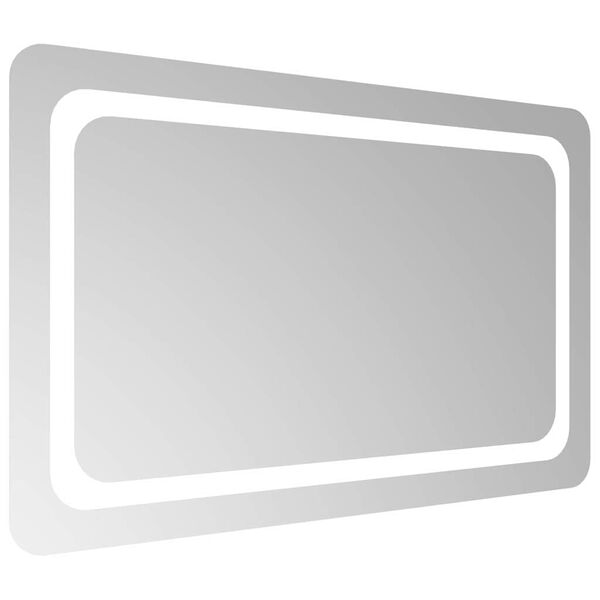 vidaXL Espelho de casa de banho com luzes LED 80x50 cm