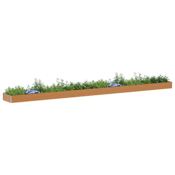 vidaXL Canteiro de jardim elevado 970 x 100 x 36 cm Aço Galvanizado