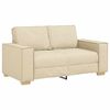 vidaXL Sof&aacute; 3 pcs Creme 220 x 80 x 84 cm Tecido de mistura de linho