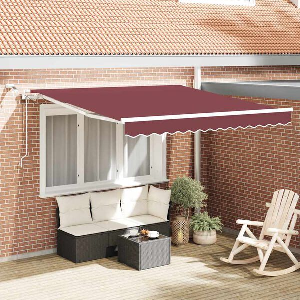 vidaXL Toldo retr&aacute;til autom&aacute;tico com luz LED 300x250 cm bord&ocirc;