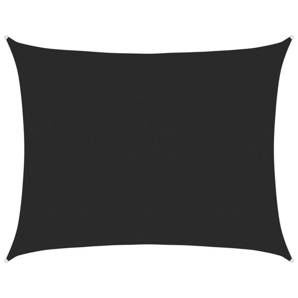 vidaXL Para-sol estilo vela 160 g/m&sup2; 6x7 m PEAD preto