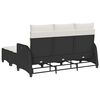 vidaXL 3pcs conjunto sof&aacute;s de jardim com almofad&otilde;es em L vime PE preto