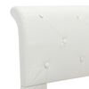 vidaXL Estrutura de cama 140x200 cm couro artificial branco