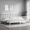 vidaXL Estrutura cama Super King Size c/ cabeceira madeira branco