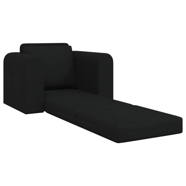 vidaXL Sof&aacute;-Cama Preto 98 x 71 x 83 cm tecido