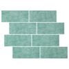 vidaXL Azulejo Subterr&acirc;neo 50 unid. Cinza Verde 29 x 21 cm