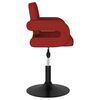 vidaXL Cadeiras de jantar girat&oacute;rias 4 pcs tecido vermelho tinto