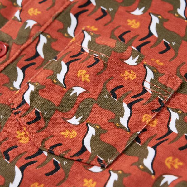 Camisa para crian&ccedil;a cor ferrugem-claro 128