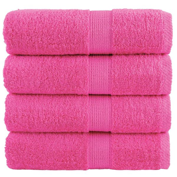 vidaXL Toalhas de bid&eacute; premium SOLUND 4 pcs 30x50 cm 600 gsm rosa
