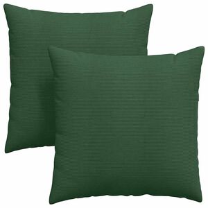 vidaXL Travesseiros de Sof&aacute; 2 pcs Verde Escuro 60 x 60 cm