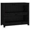 vidaXL Estante 80x35x68 cm madeira de pinho maci&ccedil;a preto