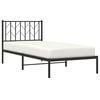 vidaXL Estrutura de cama com cabeceira 90x190 cm metal preto