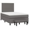 vidaXL Cama boxspring com colch&atilde;o 120x190 cm couro artificial cinzento