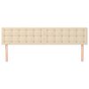 vidaXL Cabeceiras creme 200x5x78/88 cm tecido