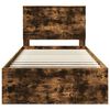 vidaXL Estrutura da Cama com cabeceira Carvalho Defumado 100 x 200 cm