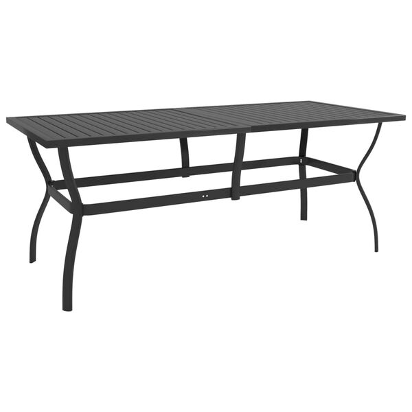 vidaXL Mesa de jardim 190x80x72 cm aço antracite