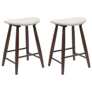 vidaXL Cadeiras de Jantar 2 pcs Marrom Claro 46 x 37 x 63 cm