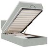 vidaXL Estrutura cama otomana colch&atilde;o 90x190 cm veludo cinzento claro