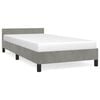 vidaXL Estrutura de cama sem colch&atilde;o 90x200 cm veludo cinzento-claro