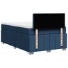 vidaXL Cama boxspring com colchão 120x190 cm tecido azul