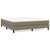 vidaXL Estrutura de cama com molas 180x200 cm tecido castanho-acinzentado