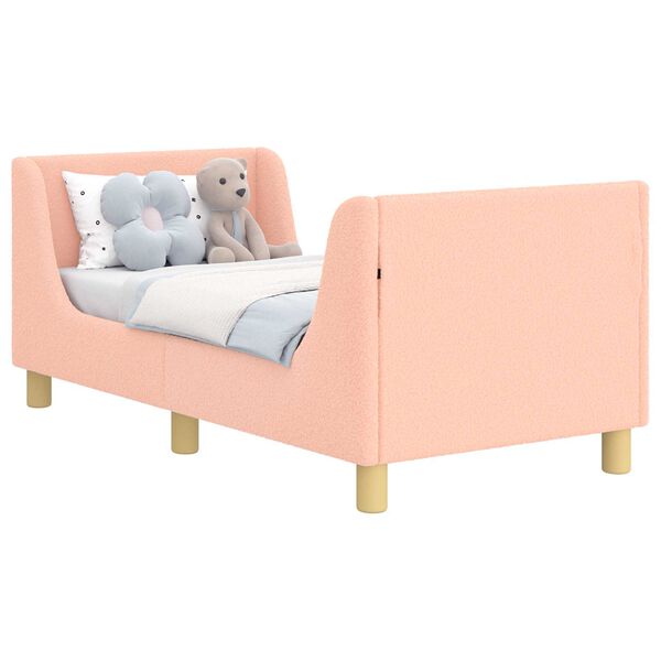 vidaXL Estrutura de Cama para Crian&ccedil;a com Cabeceira Rosa 70 x 140 cm