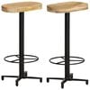 vidaXL Bancos de bar 2 pcs 76 cm madeira de mangueira maci&ccedil;a