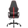 vidaXL Cadeira gaming de massagens couro artificial preto e vermelho