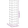 vidaXL Sapateira c/ 10 compartimentos de arruma&ccedil;&atilde;o interligados branco