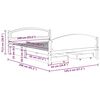 vidaXL Estrutura cama c/ 4 gavetas 140x200cm pinho maciço cinza-escuro