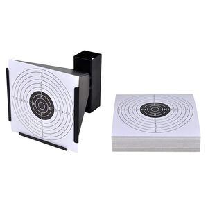 vidaXL Suporte de alvo afunilado 14 cm + 100 alvos de papel