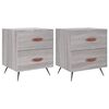 vidaXL Mesas de cabeceira 2 pcs derivados de madeira sonoma cinza