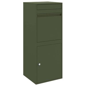 vidaXL Caixa para entrega de pacotes Verde-azeitona 41 x 38 x 103 cm