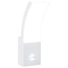 vidaXL Candeeiro parede LED exterior c/ sensor alum&iacute;nio fundido branco