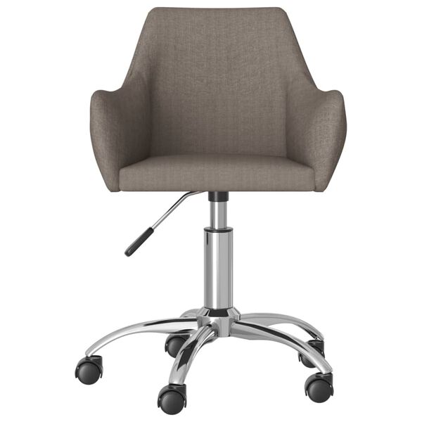 vidaXL Cadeiras de jantar girat&oacute;rias 2 pcs tecido cinzento-acastanhado