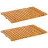 vidaXL Tapete de banho Castanho 60 x 40 cm Madeira S&oacute;lida de Ac&aacute;cia