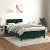 vidaXL Cama boxspring com colch&atilde;o 120x190 cm veludo verde-escuro