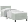 vidaXL Cama Box com cabeceira Cinzento-claro 80 x 200 cm Veludo