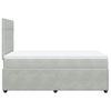 vidaXL Cama boxspring c/ colch&atilde;o 120x200 cm veludo cinzento-claro