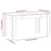 vidaXL Mesa de jantar 140x74,5x76cm derivados de madeira madeira velha