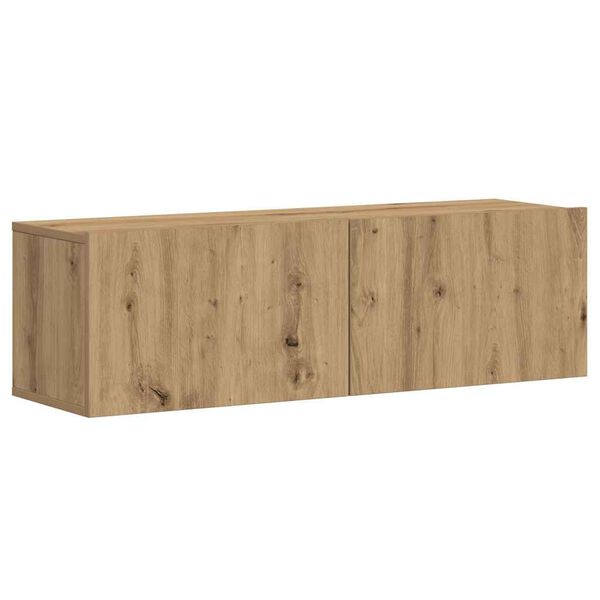 vidaXL armários TV montados na parede 3 pcs madeira carvalho artisiano