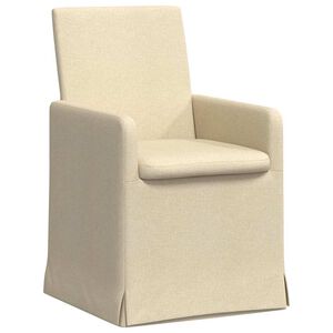 vidaXL Cadeiras de Jantar 2 pcs Creme 57 x 67 x 95 cm tecido