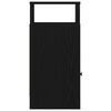 vidaXL Mesa de cabeceira com gaveta 25x31x66 cm preto