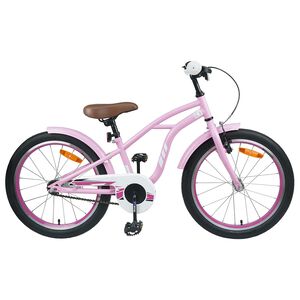 vidaXL Bicicleta Infantil 20 Polegadas para 6-11 Anos Rosa Claro